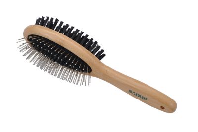 Safari Pin and Bristle Combo Dog Brush with Bamboo Handle, Comb, Medium, W6451 CMBMED