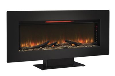 ClassicFlame 47 in. Felicity Wall-Mounted Infrared Quartz Fireplace, Black Glass Frame -  47II100GRG