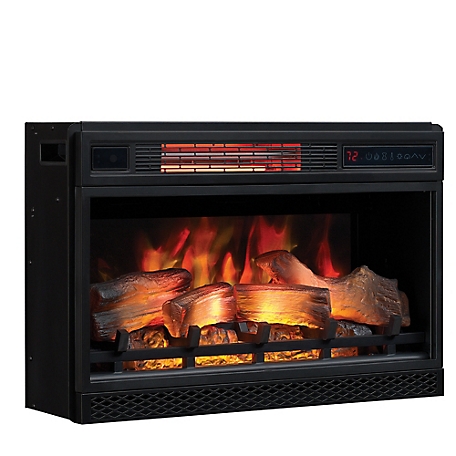 ClassicFlame 26 in. 3D Infrared Quartz Electric Fireplace Insert with Safer Plug and Safer Sensor