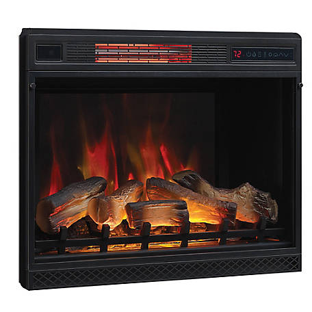 ClassicFlame 29.13 in. 3D Infrared Quartz Electric Fireplace Insert with Safer Plug and Safer Sensor