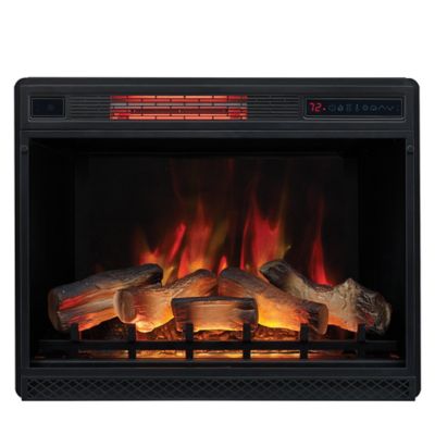 Image showing  29.13 in. 3D Infrared Quartz Electric Fireplace Insert with Safer Plug and Safer Sensor