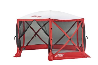 CLAM 90 in. H Escape Sport Screen Shelter 6, Redhite