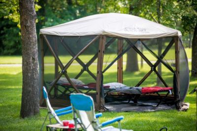 Image showing 1 th CLAM 94 in. H Sky Camper Screen Shelter 6 Screen Room