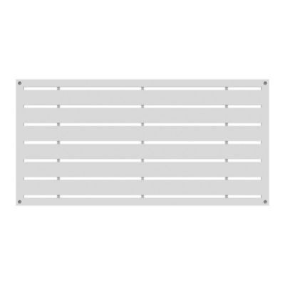 Barrette Outdoor Living 4 ft. x 2 ft. Decorative Screen Panel, Boardwalk White