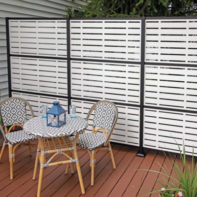 Image showing  4 ft. x 2 ft. Decorative Screen Panel, Boardwalk White