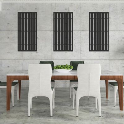 Image showing  4 ft. x 2 ft. Decorative Screen Panel, Boardwalk, Black