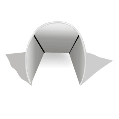 Image showing  6 ft. x 12 ft. Privacy Wall, White