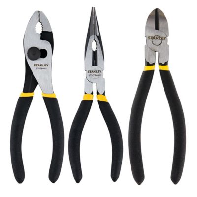 Stanley 3Pc Dip Grip Plier Set