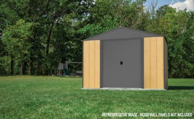 Image showing  Ironwood Galvanized Steel Hybrid Shed Kit, Anthracite, 10 ft. x 8 ft.