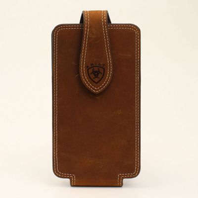 Ariat Large Double Stitch Medium Brown Cell Phone Case