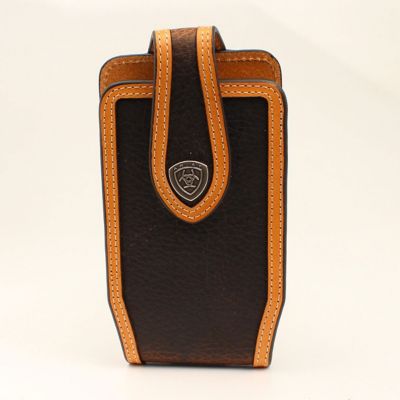 Ariat Medium Rowdy Leather Brown Cell Phone Case