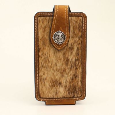 Nocona Cell Phone Case, Large, Cowhide Medium Brown