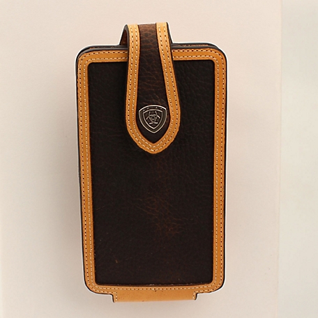 Ariat Large Rowdy Leather Brown Cell Phone Case