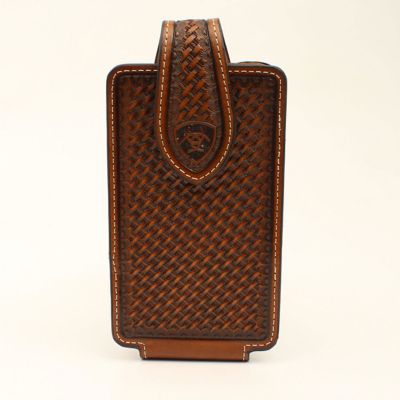 Ariat Medium Basket Weave Brown Cell Phone Case