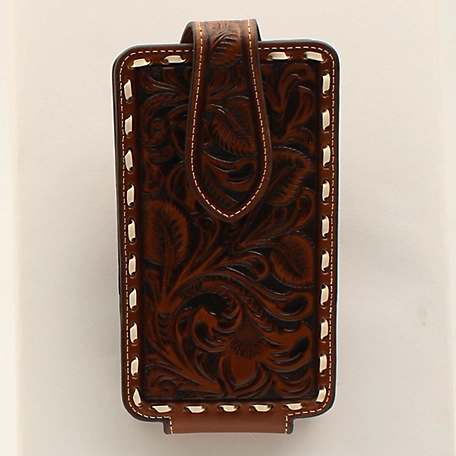 Ariat Cell Phone Case, Large, Floral Embossed, Brown