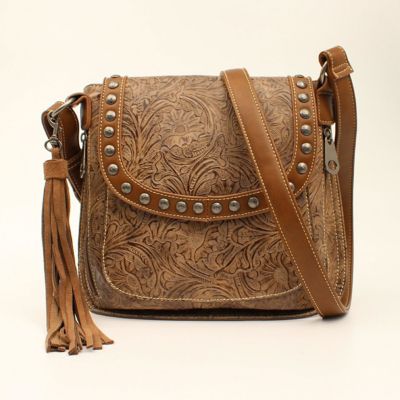 Blazin Roxx Ariana Crossbody Concealed Weapon Handbag, Brown