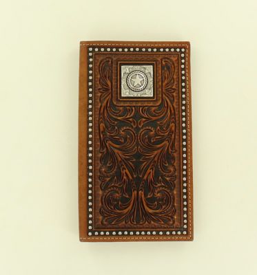 Nocona Square Star Rodeo Wallet, Brown