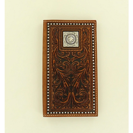 Nocona Square Star Rodeo Wallet, Brown