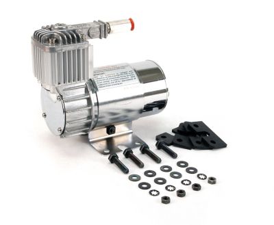 VIAIR 100C Chrome Compressor Kit with Omega Bracket, 12V