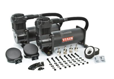 VIAIR Dual Black Stealth 444C Air Compressor Value pk., 200PSI, 12V