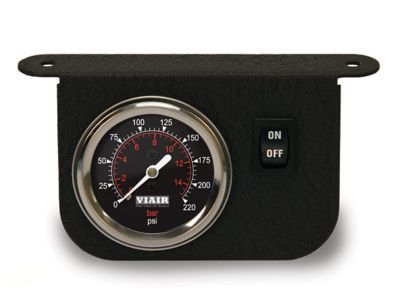 Image showing  200 PSI Illuminated Dash Panel Gauge Kit, Black Face