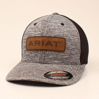 Ariat Men's Flex Fit Large Patch Baseball Cap, Black, Small/Medium
