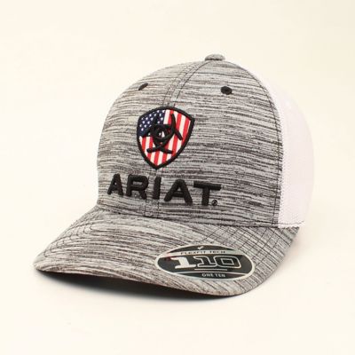 Ariat Men's Flex Fit 110 USA Baseball Cap, Gray