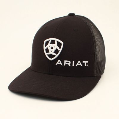 Ariat Men's R112 Center Shield Baseball Cap, Black