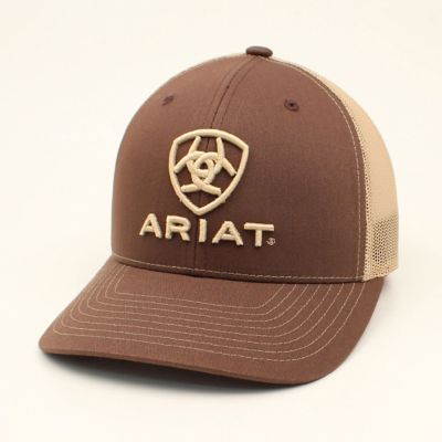 Ariat Men's R112 Center Shield Baseball Cap, Brown