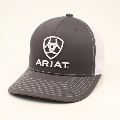 Ariat Men's R112 Center Shield Baseball Cap, Gray