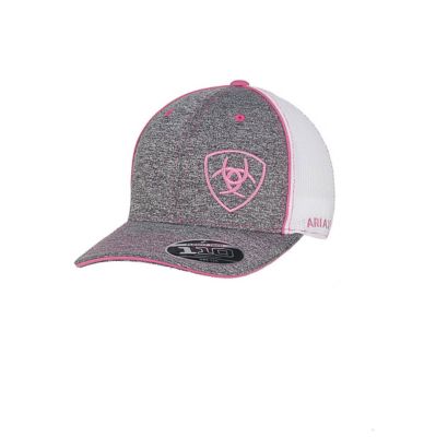 Ariat Women's Flex Fit 110 Offset Shield Baseball Cap, Pink