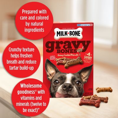 Image showing  GravyBones Small Chicken, Beef, Liver and Bacon Flavor Dog Biscuit Treats, 7 lb.