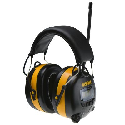 DeWALT Digital AM/FM Radio Hearing Protection Ear Muffs, 25 dB Noise Reduction Rating, 1-Pair