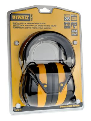 Image showing  Digital AM/FM Radio Hearing Protection Earmuffs, 25 dB Noise Reduction Rating, 1-Pair