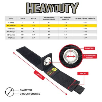 Image showing  10 in. Heavy-Duty Storage Straps, 3-Pack