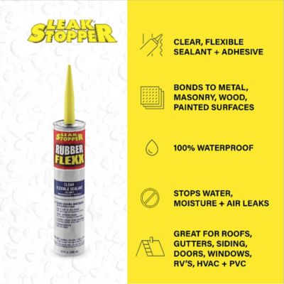 Image showing  10 oz. Rubber Flexx, Clear Flexible Sealant