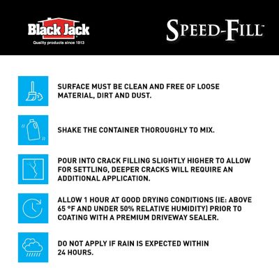 Image showing 5 th Black Jack 1 gal. Speed-Fill Elastic Crack Filler