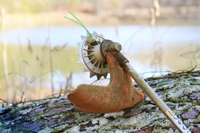 Image showing  Pro 16 in. Hybrid Brush and Grass Trimmer Attachment