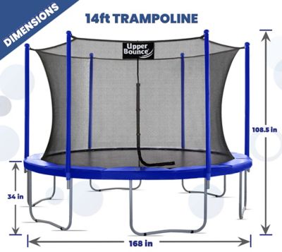 Upper Bounce 14 ft. Round Trampoline Set with Safety Enclosure System, UBSF01-14