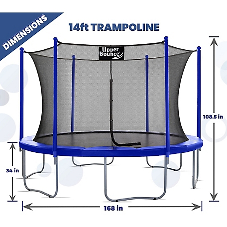 Upper Bounce 14 ft. Round Trampoline Set with Safety Enclosure System, UBSF01-14