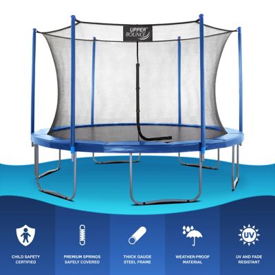 Image showing 6 th Upper Bounce 14 ft. Round Trampoline Set with Safety Enclosure System