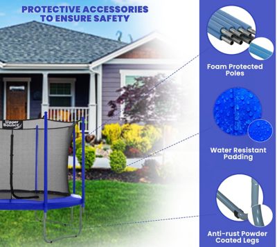 Image showing 5 th Upper Bounce Machrus Upper Bounce 15 ft. Round Trampoline Set with Safety Enclosure System, Outdoor Trampoline for Kids & Adults