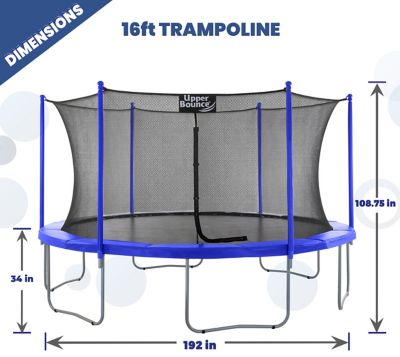 Image showing  16 ft. Round Trampoline Set with Safety Enclosure System, Outdoor Trampoline for Kids & Adults