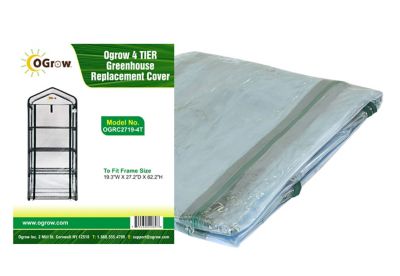 Ogrow 19in L x 27in W x 62in H - Greenhouse Replacement Cover for Your Outdoor/Indoor 4 Tier Mini Greenhouse - Clear