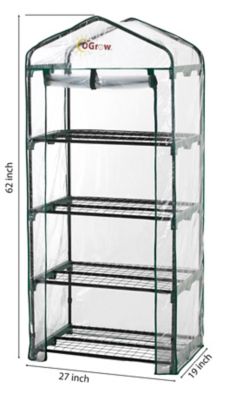 Image showing  19in L x 27in W x 62in H - Greenhouse Replacement Cover for Your Outdoor/Indoor 4 Tier Mini Greenhouse, Clear