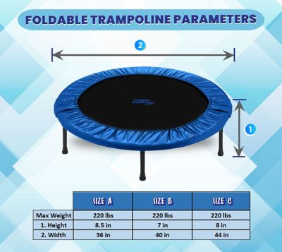 Image showing  40 in. Mini Foldable Rebounder Trampoline