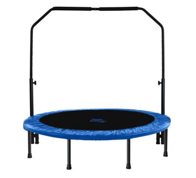 Upper Bounce 40 in. Mini Foldable Rebounder Trampoline with Handrail and Safety Padding