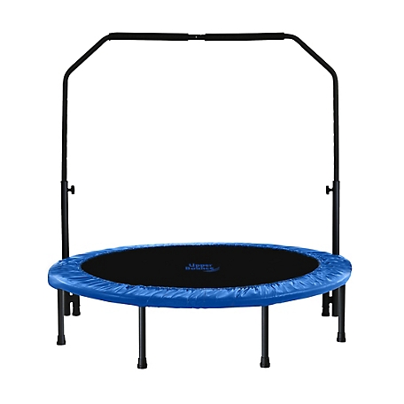 Upper Bounce 40 in. Mini Foldable Rebounder Trampoline with Handrail and Safety Padding