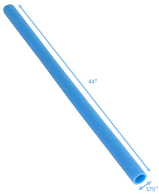Image showing  44 in. Trampoline Foam Pole Sleeves for 1.75 in. Diameter Pole, 8-Pack, Blue