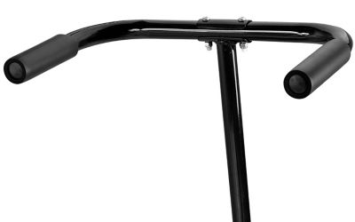 Image showing  Machrus 50 in. Mini Hexagonal Rebounder Fitness Trampoline with Adjustable T-Shaped Handrail, Orange